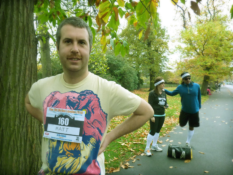 Picture of Matt at Movember 10K run 2010