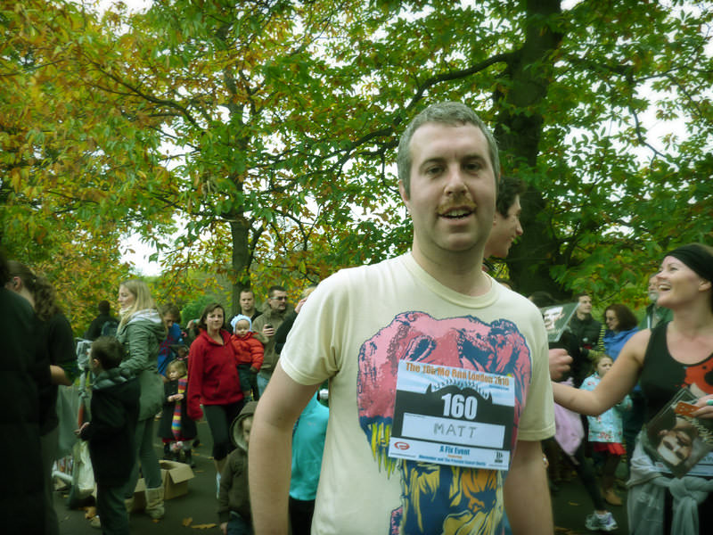 Picture of Matt at Movember 10K run 2010